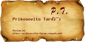 Prikosovits Taráz névjegykártya